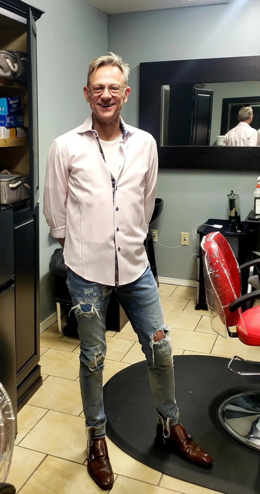 Jeffrey standing inside the salon studio
